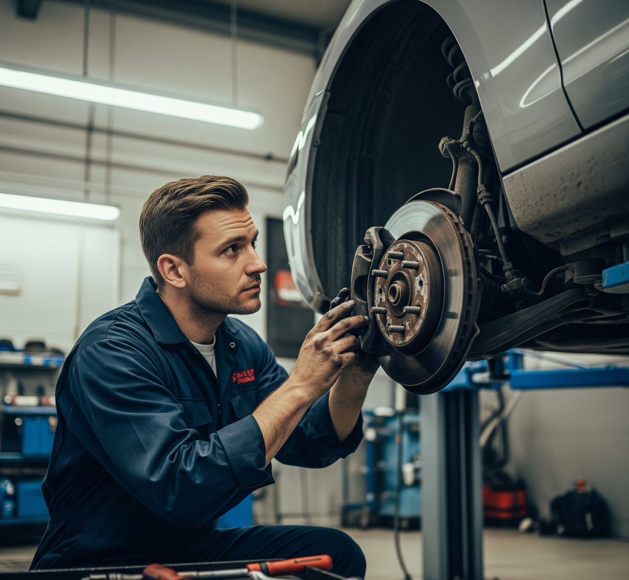 A promotional banner for a Free Brake Check service at Unique Autos Oldham